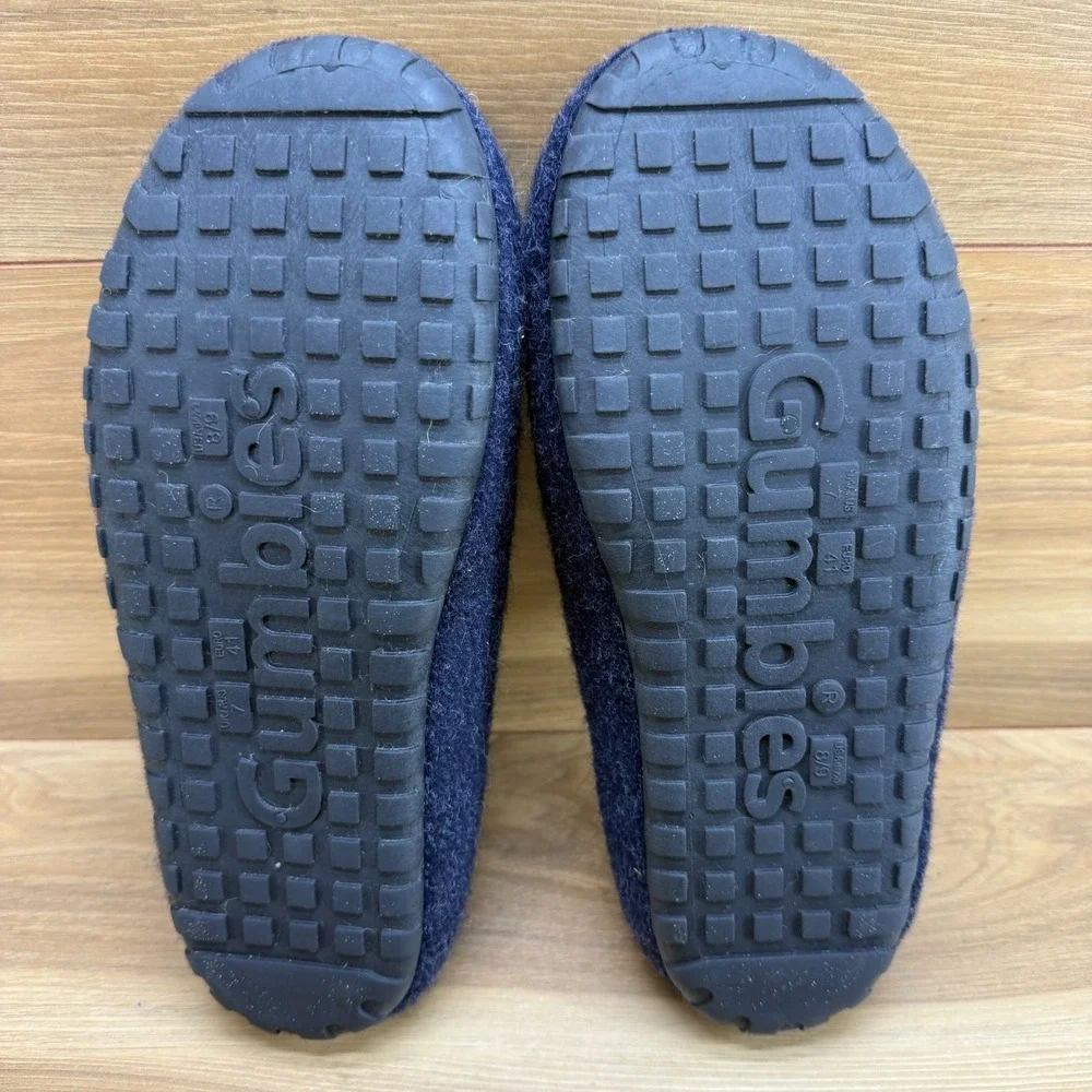 Gumbies Outback Slippers Mens 8 EU 41 Navy Blue Comfort Slip On